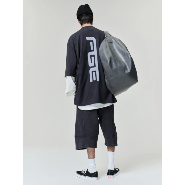Fear of God Essentials Panelled Modern Tee in Washed Vintage Black | T-shirts & vests | Coveti