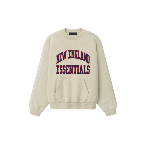 Fear of God Essentials Patriots 90s Relaxed Crewneck in Marble Heather | Coveti