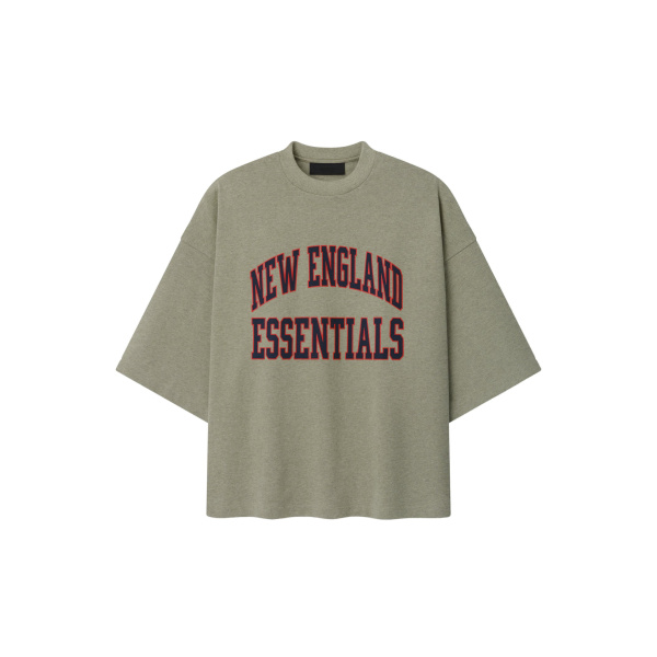 Fear of God Essentials Patriots Merch Tee in Seal Heather | Coveti