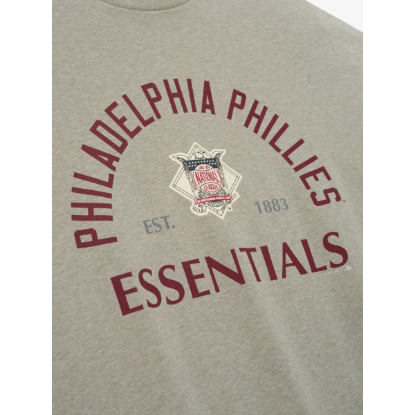 Fear of God Essentials Phillies National League Merch Tee in Seal Heather | T-shirts & vests | Coveti