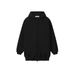 Fear of God Essentials Property Lounge Long Zip Hoodie in Black | Coveti