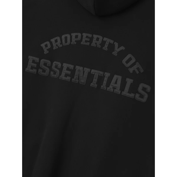 Fear of God Essentials Property Lounge Long Zip Hoodie in Black | Sweatshirts | Coveti