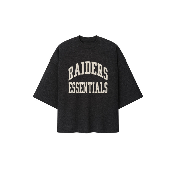Fear of God Essentials Raiders Merch Tee in Iron Grey Heather | Coveti