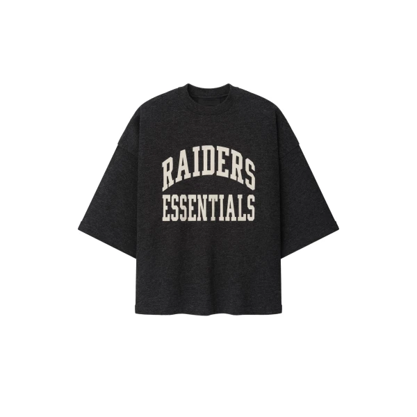 Fear of God Essentials Raiders Merch Tee in Iron Grey Heather | Coveti