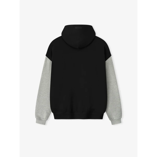 Fear of God Essentials Raiders Sport Hoodie in Black and Concrete Heather | Sweatshirts | Coveti