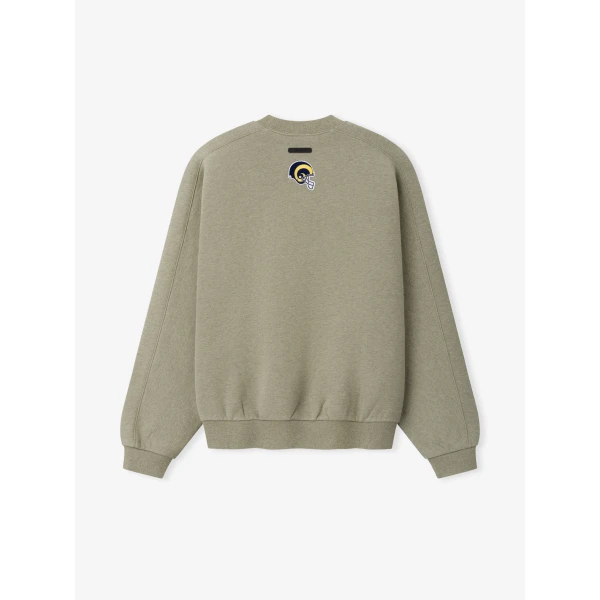 Fear of God Essentials Rams 90s Relaxed Crewneck in Seal Heather | Sweatshirts | Coveti