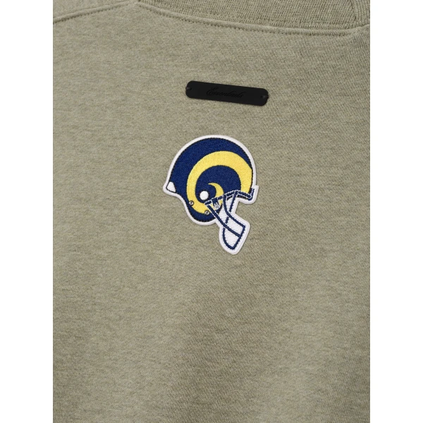 Fear of God Essentials Rams 90s Relaxed Crewneck in Seal Heather | Sweatshirts | Coveti