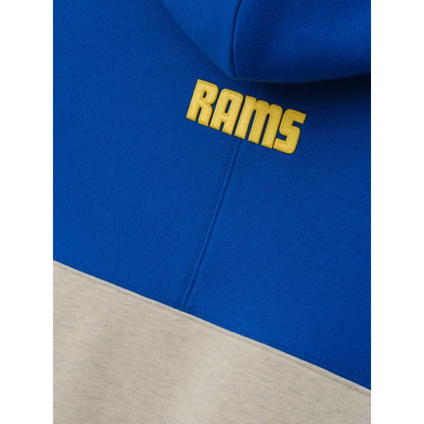 Fear of God Essentials Rams 90s Relaxed Hoodie in Vanilla Heather | Sweatshirts | Coveti