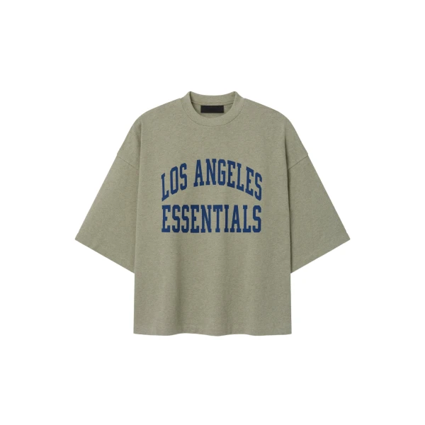 Fear of God Essentials Rams Merch Tee in Seal Heather | Coveti