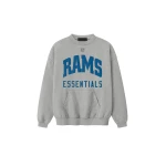 Fear of God Essentials Rams Sport Crewneck in Concrete Heather | Coveti