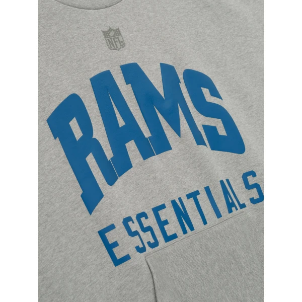 Fear of God Essentials Rams Sport Crewneck in Concrete Heather | Sweatshirts | Coveti