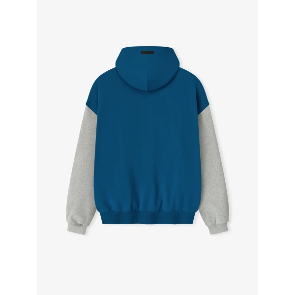 Fear of God Essentials Rams Sport Hoodie in Blue Sapphire and Concrete Heather | Sweatshirts | Coveti