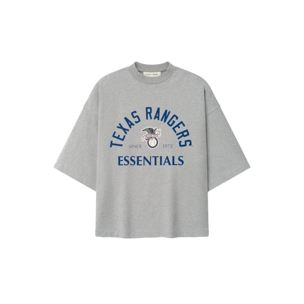 Essentials Rangers American League Merch Tee in Concrete Heather