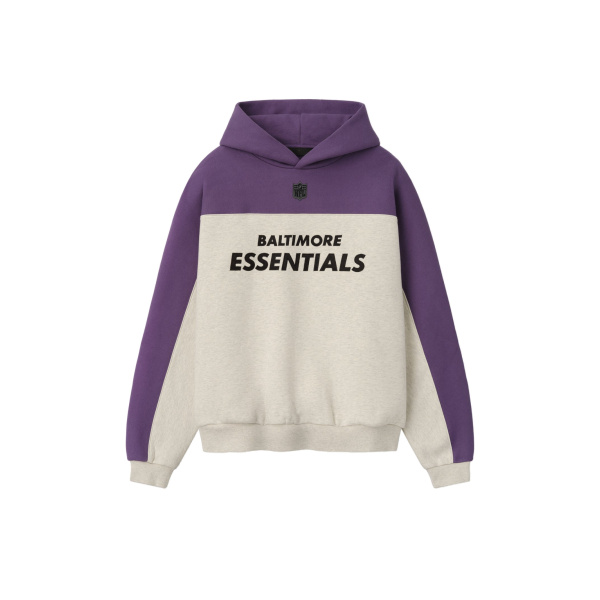 Fear of God Essentials Ravens 90s Relaxed Hoodie in Marble Heather | Coveti