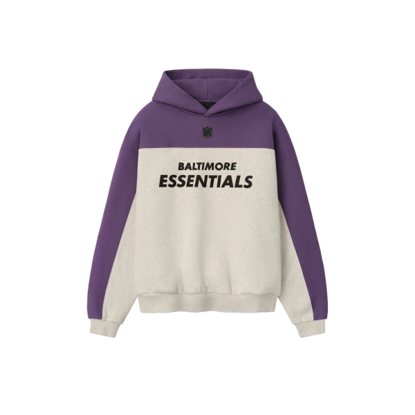 Fear of God Essentials Ravens 90s Relaxed Hoodie in Marble Heather | Coveti