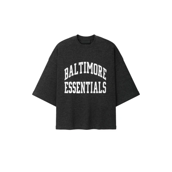 Fear of God Essentials Ravens Merch Tee in Iron Grey Heather | Coveti