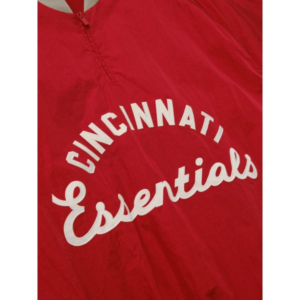 Fear of God Essentials Reds Half Zip Pullover in Stone Red and Seal Rib | Sweatshirts | Coveti