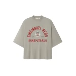 Fear of God Essentials Reds National League Merch Tee in Seal | Coveti