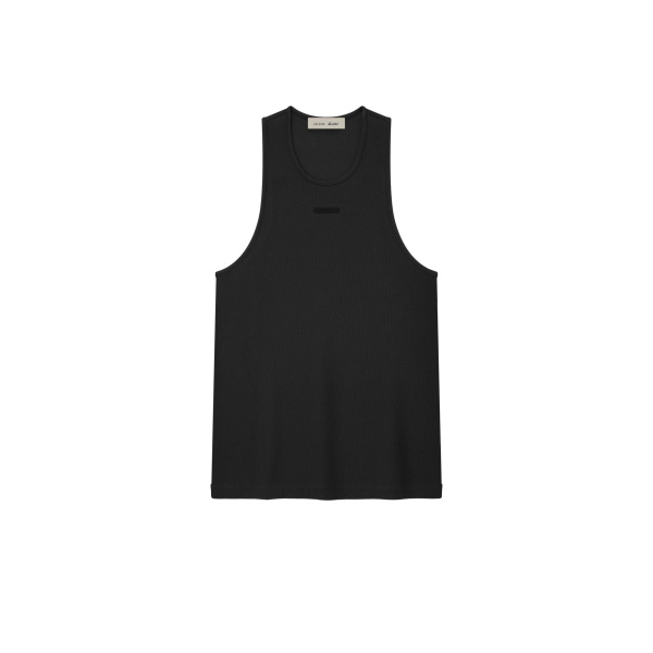 Fear of God Essentials Rib Tank in Vintage Black | Coveti
