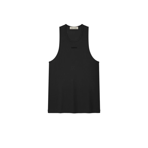 Fear of God Essentials Rib Tank in Vintage Black | Coveti