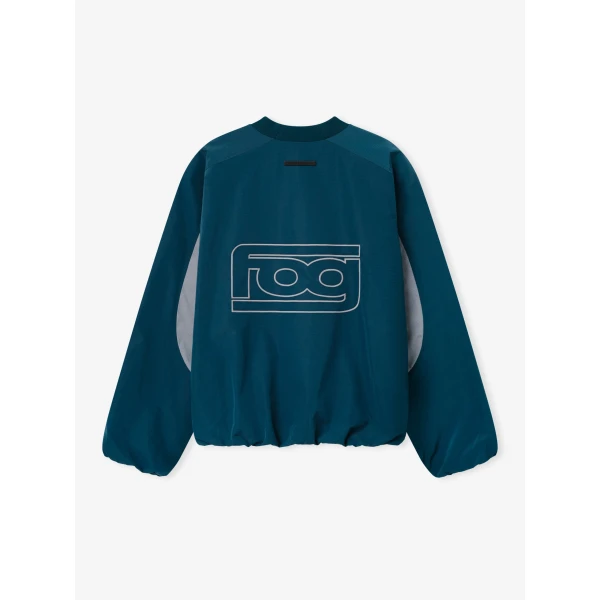 Fear of God Essentials Ripstop Modern Mockneck Pullover in Night Sea | Sweatshirts | Coveti