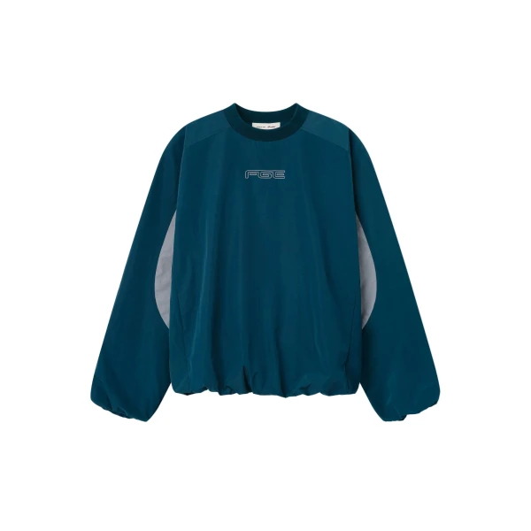 Fear of God Essentials Ripstop Modern Mockneck Pullover in Night Sea | Coveti