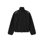 Fear of God Essentials Ripstop Modern Moto Track Jacket in Black | Coveti