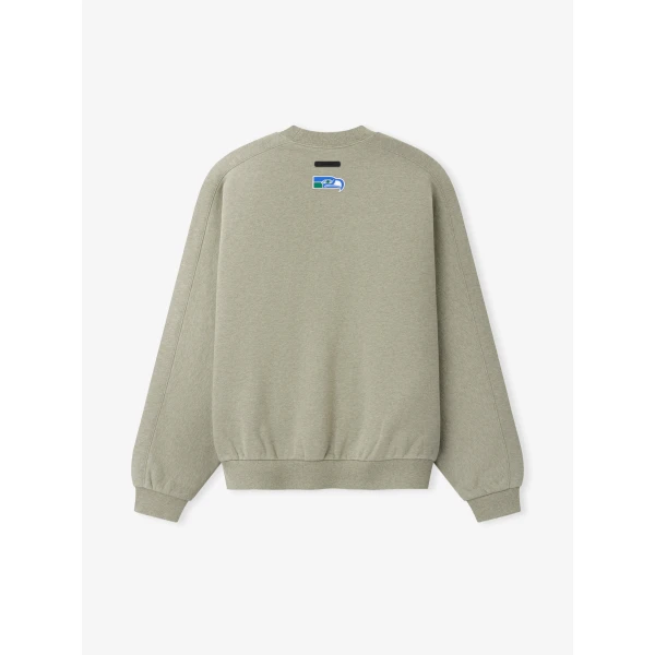 Fear of God Essentials Seahawks 90s Relaxed Crewneck in Seal Heather | Sweatshirts | Coveti