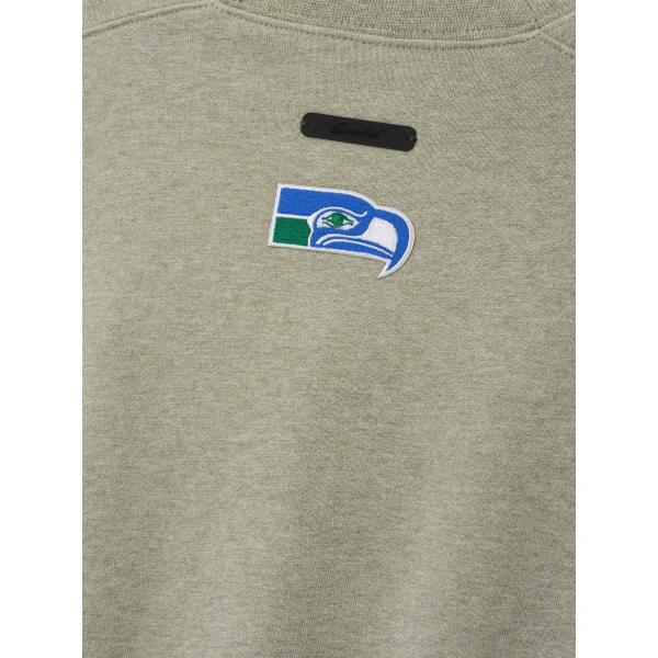 Fear of God Essentials Seahawks 90s Relaxed Crewneck in Seal Heather | Sweatshirts | Coveti