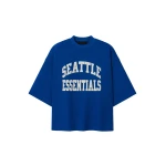 Fear of God Essentials Seahawks Merch Tee in Blue | Coveti
