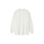 Fear of God Essentials Signature 90s Relaxed Long Sleeve Tee in Washed Ivory | Coveti