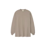 Fear of God Essentials Signature 90s Relaxed Long Sleeve Tee in Washed Stone | Coveti