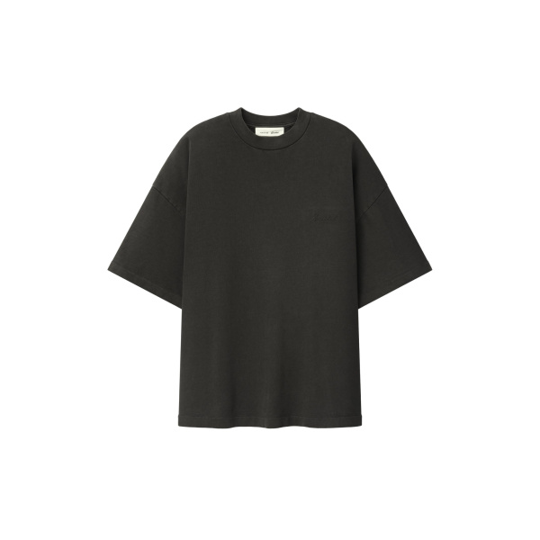 Fear of God Essentials Signature 90s Relaxed Tee in Washed Ink Black | Coveti