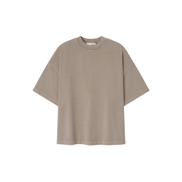 Fear of God Essentials Signature 90s Relaxed Tee in Washed Stone | Coveti