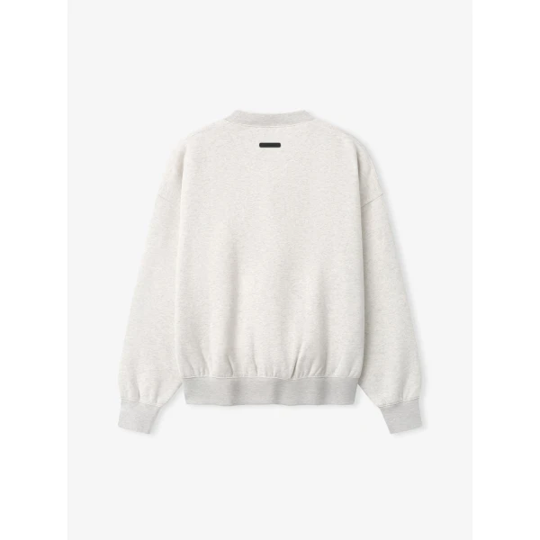 Fear of God Essentials Signature Classic Crewneck Sweatshirt in Oatmeal Heather | Sweatshirts | Coveti