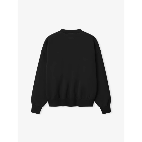 Fear of God Essentials Signature Classic Crewneck Sweatshirt in Vintage Black | Sweatshirts | Coveti