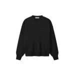 Fear of God Essentials Signature Classic Crewneck Sweatshirt in Vintage Black | Coveti