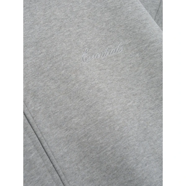 Fear of God Essentials Signature Classic Full Zip Hoodie in Concrete Heather | Sweatshirts | Coveti