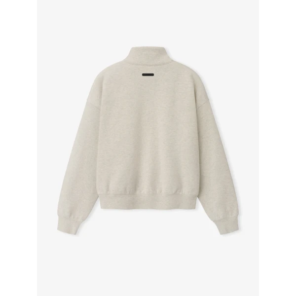 Fear of God Essentials Signature Classic Half Zip Sweatshirt in Marble Heather | Sweatshirts | Coveti