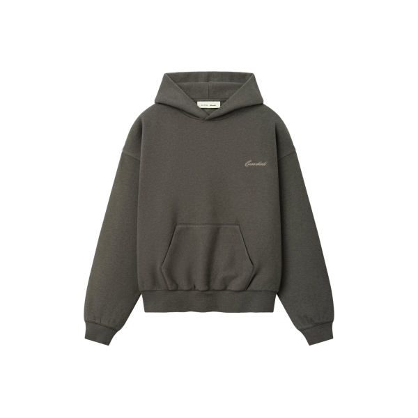 Fear of God Essentials Signature Classic Hoodie in Ash Heather | Coveti
