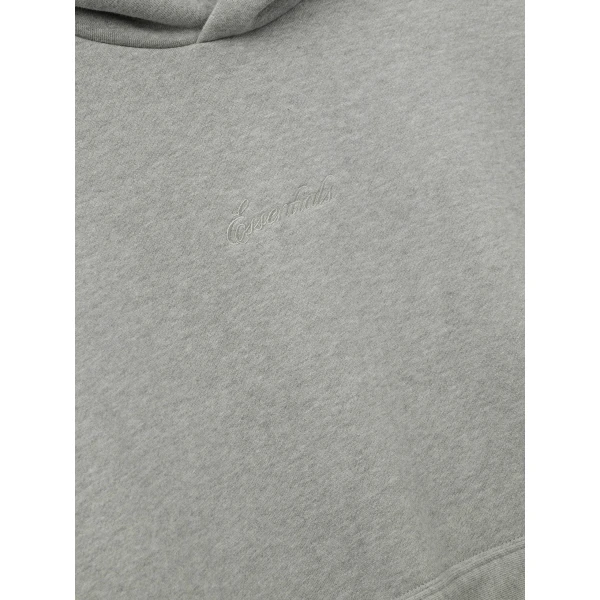 Fear of God Essentials Signature Classic Hoodie in Concrete Heather | Sweatshirts | Coveti