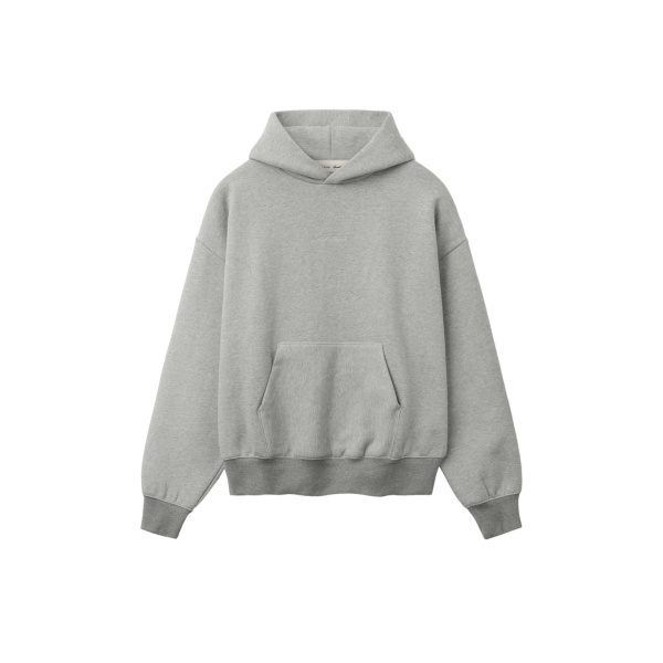 Fear of God Essentials Signature Classic Hoodie in Concrete Heather | Coveti