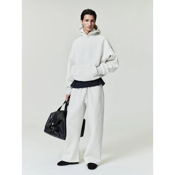 Fear of God Essentials Signature Classic Hoodie in Oatmeal Heather | Sweatshirts | Coveti