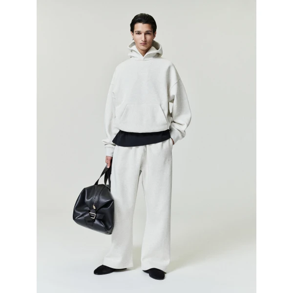 Fear of God Essentials Signature Classic Hoodie in Oatmeal Heather | Sweatshirts | Coveti
