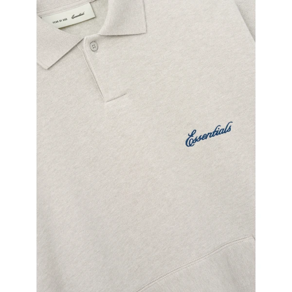 Fear of God Essentials Signature Classic Polo in Marble Heather | Men Shirts | Coveti