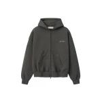 Fear of God Essentials Signature Classic Zip Up Hoodie in Ash Heather | Coveti