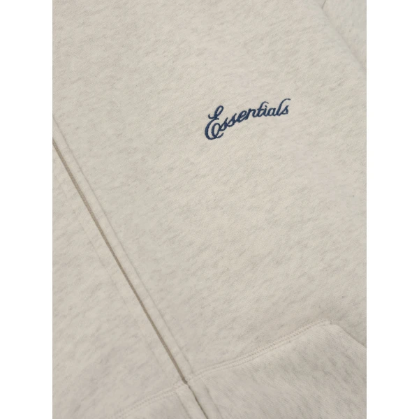 Fear of God Essentials Signature Classic Zip Up Hoodie in Marble Heather | Sweatshirts | Coveti