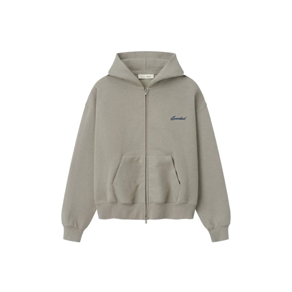 Essentials Signature Classic Zip Up Hoodie in Pyrite Heather
