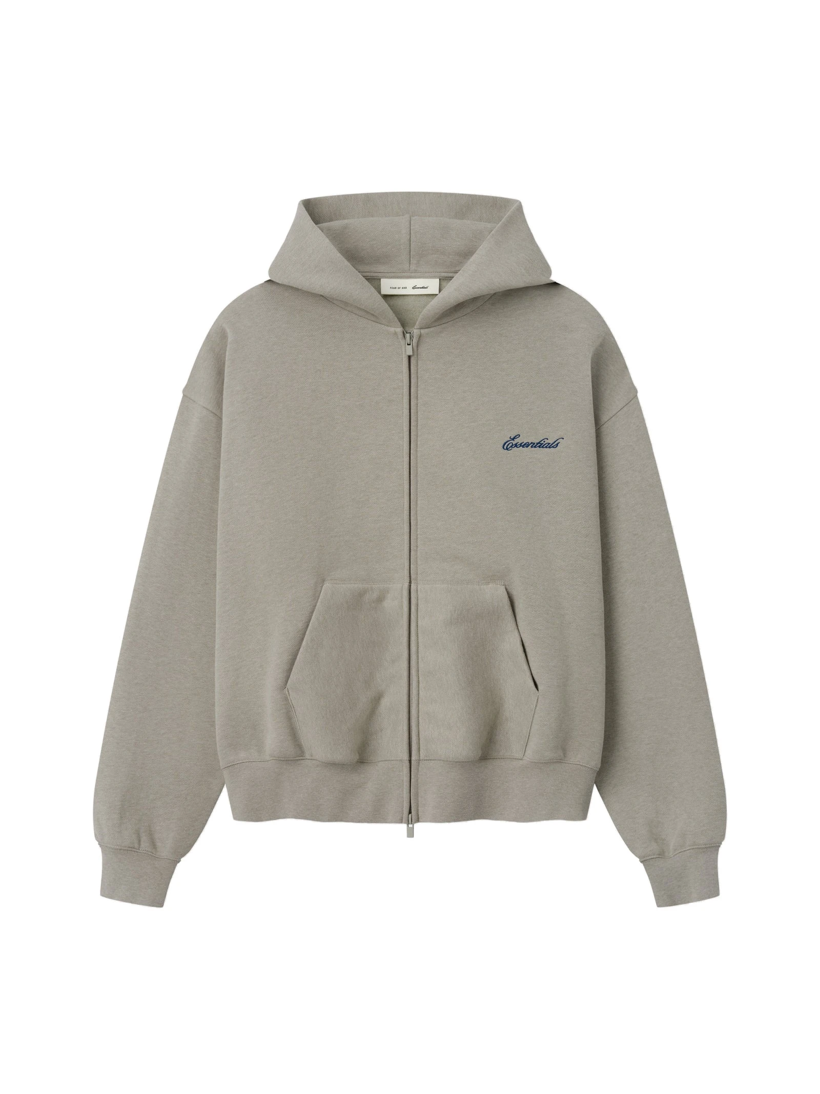 Fear of God Essentials Signature Classic Zip Up Hoodie in Pyrite Heather Fear of God Essentials Signature Classic Zip Up Hoodie in Pyrite Heather | Coveti
