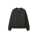 Fear of God Essentials Signature Lounge Crewneck Sweatshirt in Ink Black | Coveti